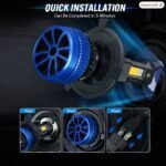 LIU HJG 120 Watt H4 LED Headlight Bulb | Low/High Beam with Turbo Cooling Fan (Set of 2) - Image 5