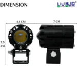 LIU HJG CNC Mini Drive Fog Lights | 80W White, Yellow & Red Devil Eye | Built-in Cooling Fan (Pair) - Image 2
