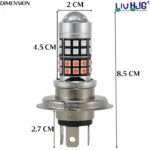 LIU HJG 40 LED H4 Headlight bulb | Red & Blue with Red Devil for all Cars/Bikes - Image 2