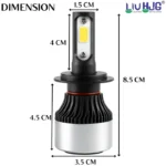 LIU HJG White LED 100W | Super Bright 6500K | Waterproof | Cooling Fan - Universal for All Bikes/Cars - Image 3