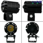 LIU HJG CNC Mini Drive Fog Lights | 80W White, Yellow & Red Devil Eye | Built-in Cooling Fan (Pair) - Image 3