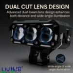 LIU HJG Future Eye 3 With Harness | 120W Dual Beam | Amber DRL & Red Devil Eye for all Bikes/Cars - Image 6