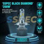 SSPEC 200 Watt H4 Headlight LED Bulb