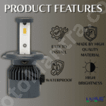 LIU HJG Remote H4 LED Bulb