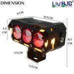 LIU HJG Future Eye 3 With Harness | 120W Dual Beam | Amber DRL & Red Devil Eye for all Bikes/Cars - Image 2
