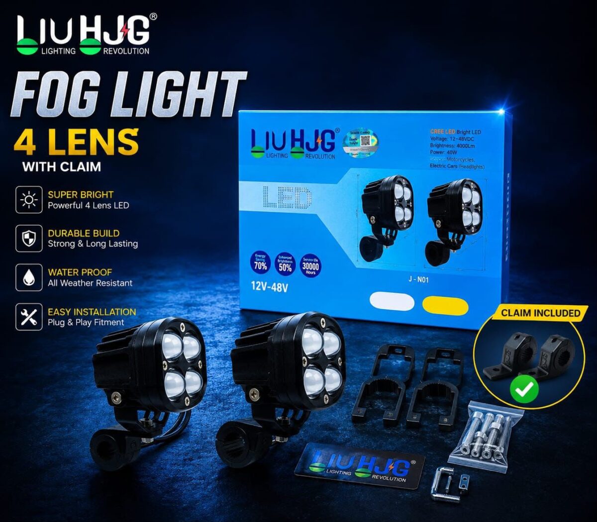 Liu Hjg 4X4 White Yellow Fog Light