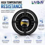 LIU HJG C318 Headlight 7 Inch | White/White | Low beam 50W | High beam 58W | Universal fit for Royal Enfield, Triumph Bikes and Mahindra Thar | 6 Month Warranty - Image 7