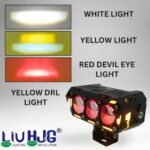 LIU HJG Future Eye 3 With Harness | 120W Dual Beam | Amber DRL & Red Devil Eye for all Bikes/Cars - Image 8