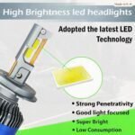 LIU HJG 300 Watt LED Headlight Bulb | Low/High Beam with Powerful Cooling fan 12V (Set of 2) - Image 2