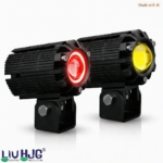 LIU HJG CNC Mini Drive Fog Lights | 80W White, Yellow & Red Devil Eye | Built-in Cooling Fan (Pair) - Image 4