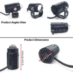 LIU HJG Mini Drive Flash Light with Switch – Dual Color (White & Yellow) with Red Devil Eye & Built-In Cooling Fan - Image 2