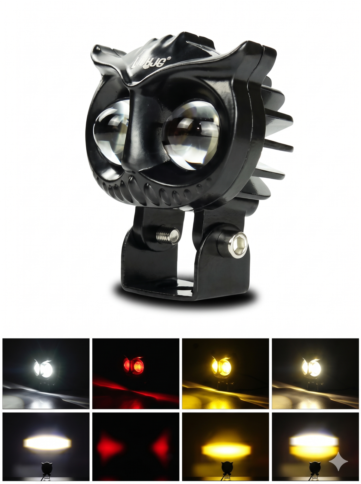 Liu Hjg Owl Fog Light | Dual Color (White &Amp; Yellow) (Pack Of 2) - Image 3