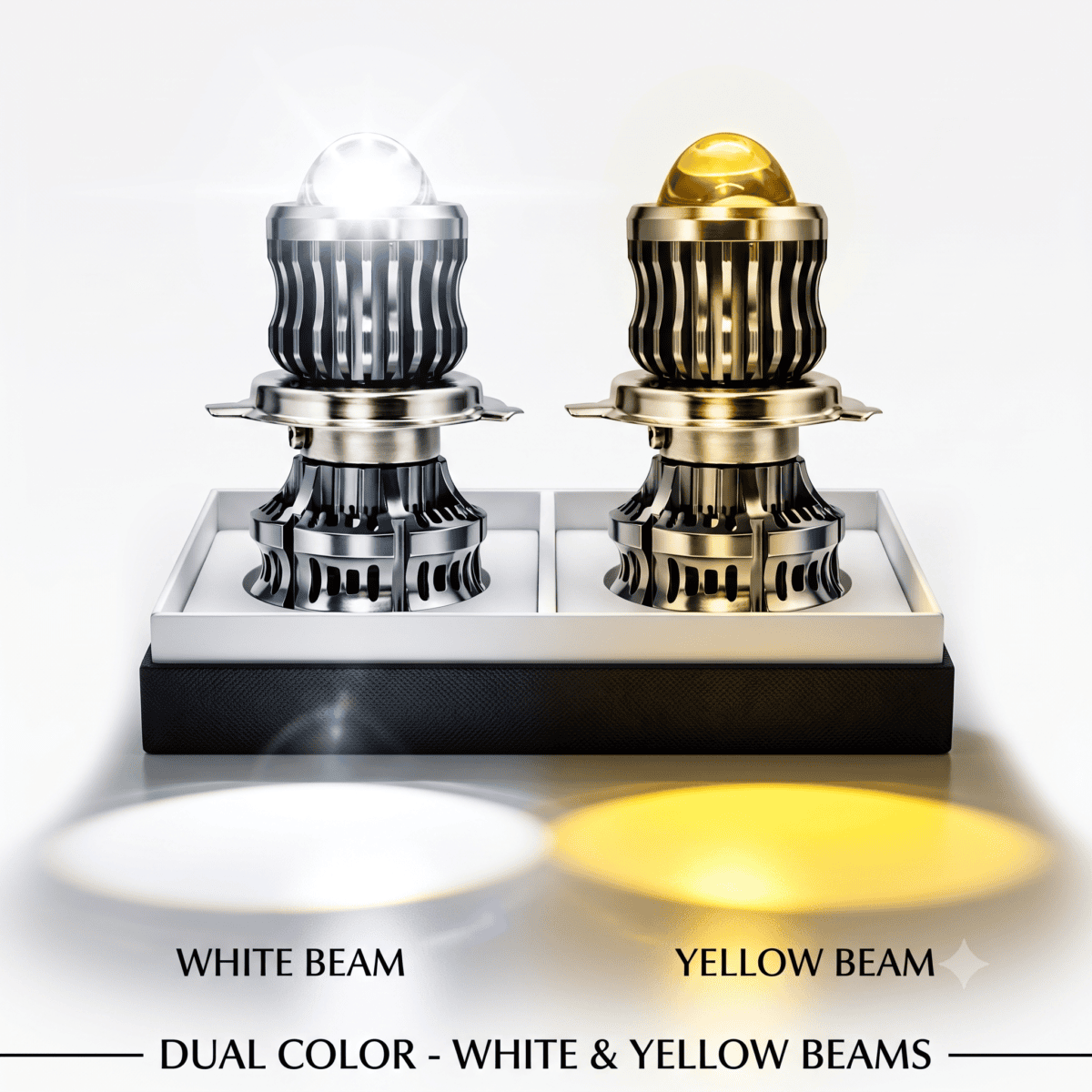 Liu Hjg Flash Headlight Led Bulb – Dual-Color White &Amp; Yellow With Strobe Flasher Mode &Amp; Cooling Fan (30W) - Image 4
