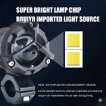 LIU HJG Mercedes Y Mini with Harness | 80 Watt Fog Lights For Car/Bike | White/Yellow | Low/High Beam | IP68 Waterproof - Image 5