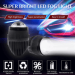 LIU HJG J-37 LED Projector Fog Light 60W with Red Devil Eye | Dual Color White/Yellow Beam Universal Auxiliary Driving Lamp for Bikes & Cars (Pack of 2) - Image 5