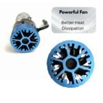 LIU HJG Y6 H4 LED Projector Headlight Bulb – 55W High/Low Beam White/White with Turbo Cooling Fan (6000K White) - Image 4