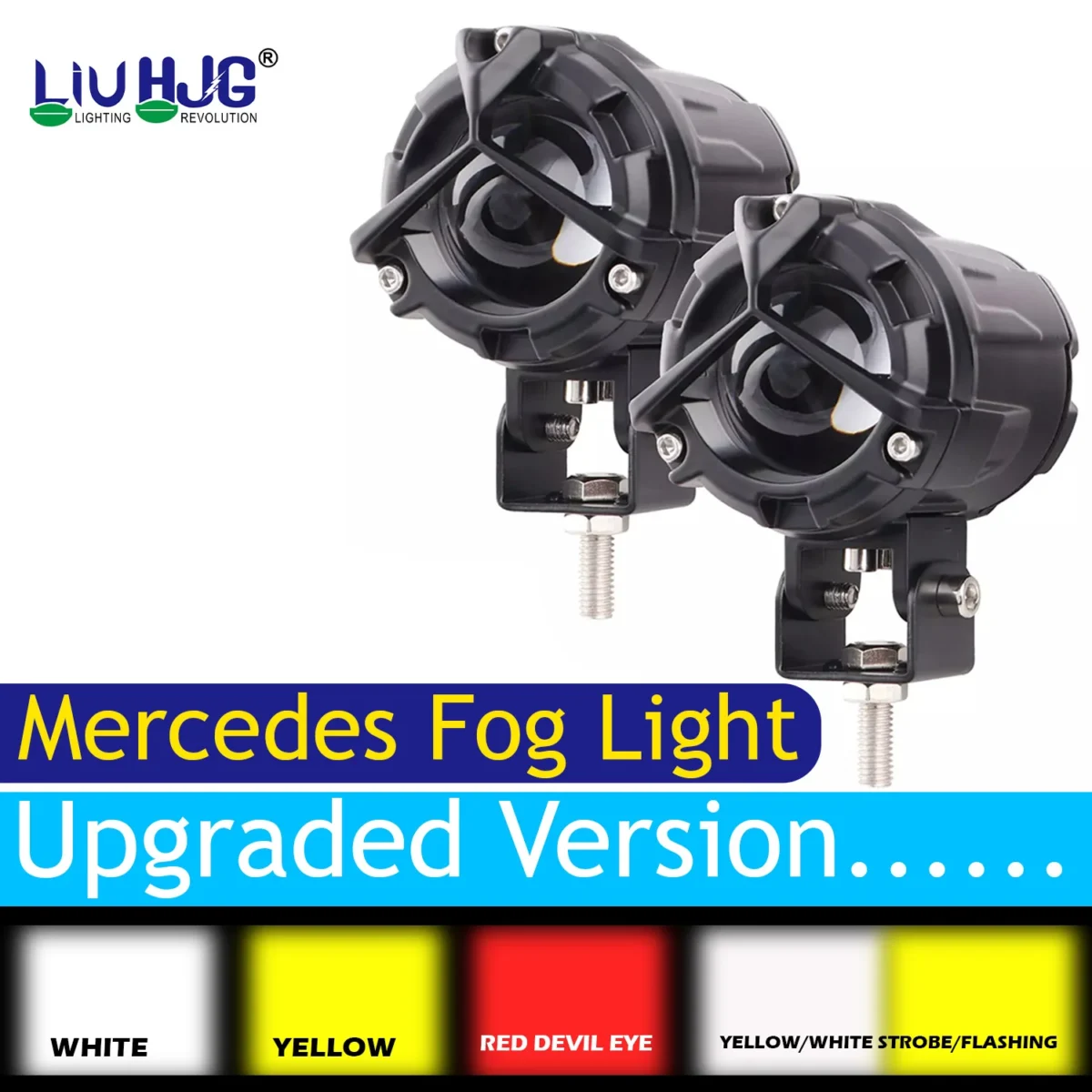Liu Hjg Mercedes Y Lens | 90W Heavy Duty Fog Light | Lo/Hi Beam | Inbuilt Flasher | Ip68 Waterproof - Image 3