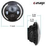 LIU HJG C316 Headlight | 7 Inch Ring DRL & Projector | Low beam 50W | High beam 58W | Best fit for Royal Enfield, Triumph bikes, Mahindra Thar | 6 Months Warranty - Image 4