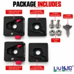 LIU HJG Quick Release Fog Light Clamp | Anti-Theft Key Lock | Motorcycle Aux Light Bracket (Pair) - Image 6
