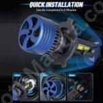 LIU HJG H4 LED Headlight Bulb: 180W, 18000LM, 6500K Super Bright White Light for Cars - Image 4