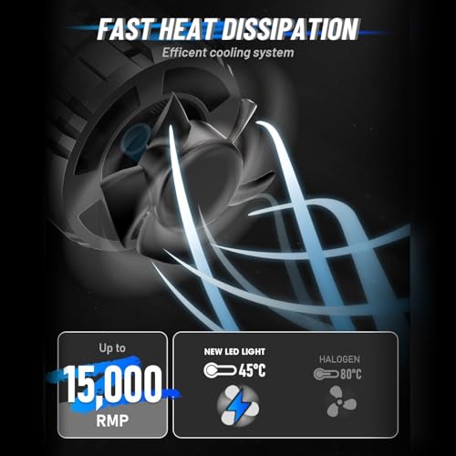 Oto2Eye Power By Liu Hjg H4 Type Led Headlight Bulb Fog Light 180 Watt With 1-Year Replacement Warranty - For Cars 18000 Lm 6500K (90 Watt Each Bulb) Super Bright White Light,... Liu Hjg H4 Led Headlight Bulb: 180W, 18000Lm, 6500K Super Bright White Light For Cars - Image 5