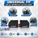 LIU HJG Quick Release Fog Light Clamp | Anti-Theft Key Lock | Motorcycle Aux Light Bracket (Pair) - Image 4