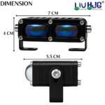 LIU HJG Waymaker 2 Lens Dual Colour Fog Light Slim Grill Lights Mini Drive | Dual-Color Fog Light with Yellow, White, Red Devil Eye (2 Pcs) for Universal Car/Bike Fitment - Image 5